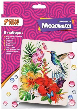 Алмазная мозаика 70020 Тропические цветы 17*21см ТМ Color Puppy - Йошкар-Ола 