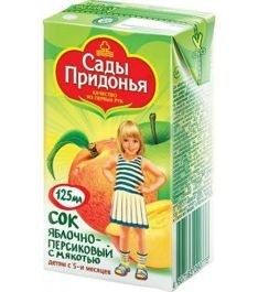 Сок 0,125мл яблочно-персиковый с мякотью восстановленный Сады Придонья - Екатеринбург 