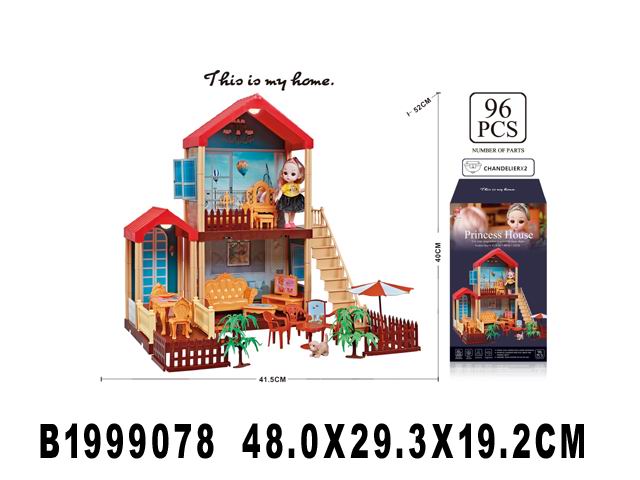 Домик для кукол 668-29A 96 деталей в коробке - Томск 