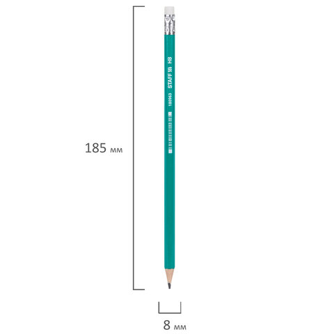 Карандаш чернографитный 180963 STAFF EVERYDAY BLP-963 НВ с ластиком Brauberg - Нижний Новгород 