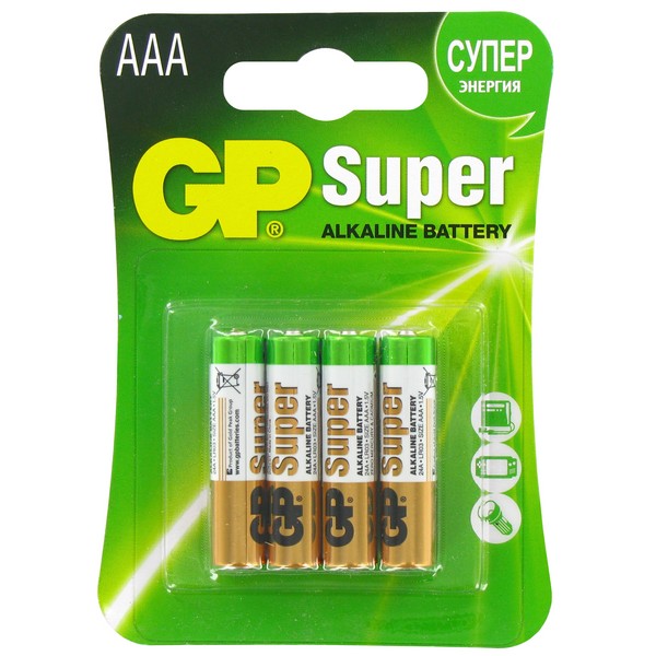 Батарейка GP Super LR03 BL4 24A-2CR4 поштучно - Орск 