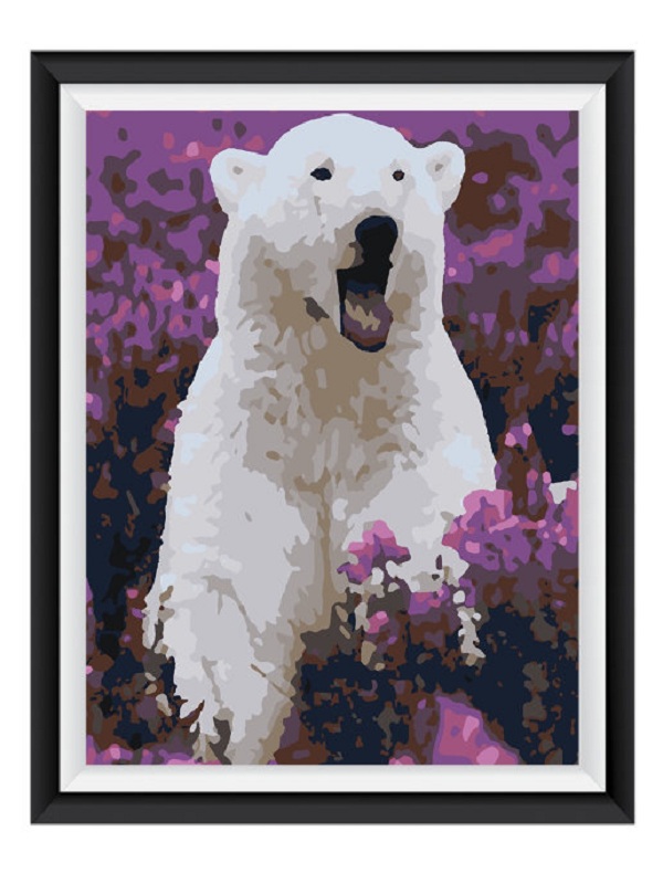Картина Белый медведь рисование по номерам 50*40см КН5040261 - Альметьевск 