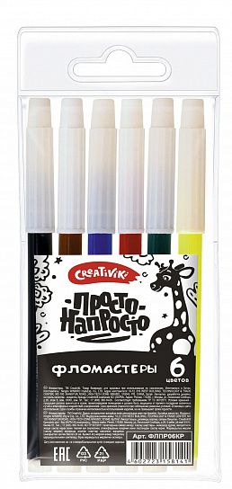 Фломастеры 6цв ФЛПР06КР Просто Creativiki - Елабуга 