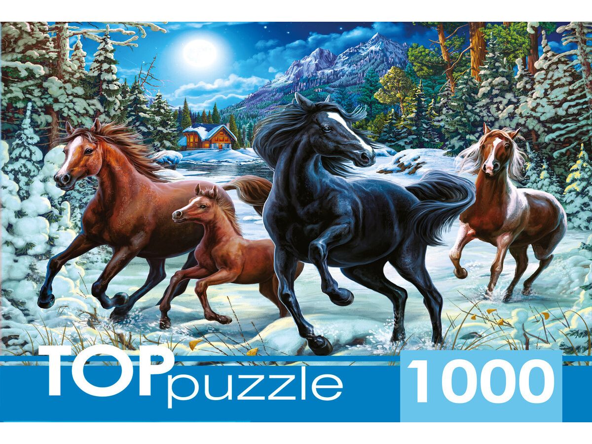 Пазл 1000эл Зимние лошади ФТП1000-9851 - Уральск 