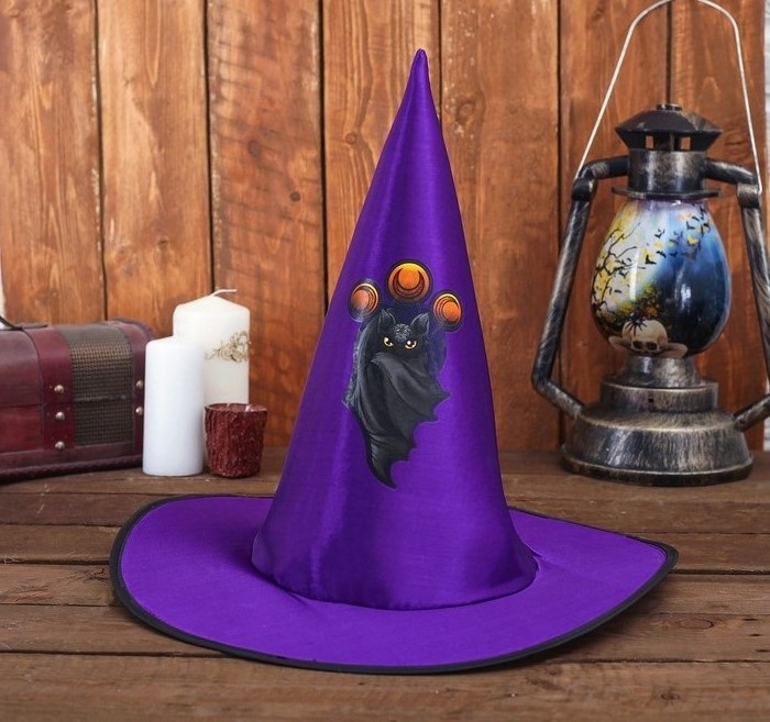 Шляпа карнавальная ведьмы "Темнее ночи" фиолетовая 3028451 - Тамбов 
