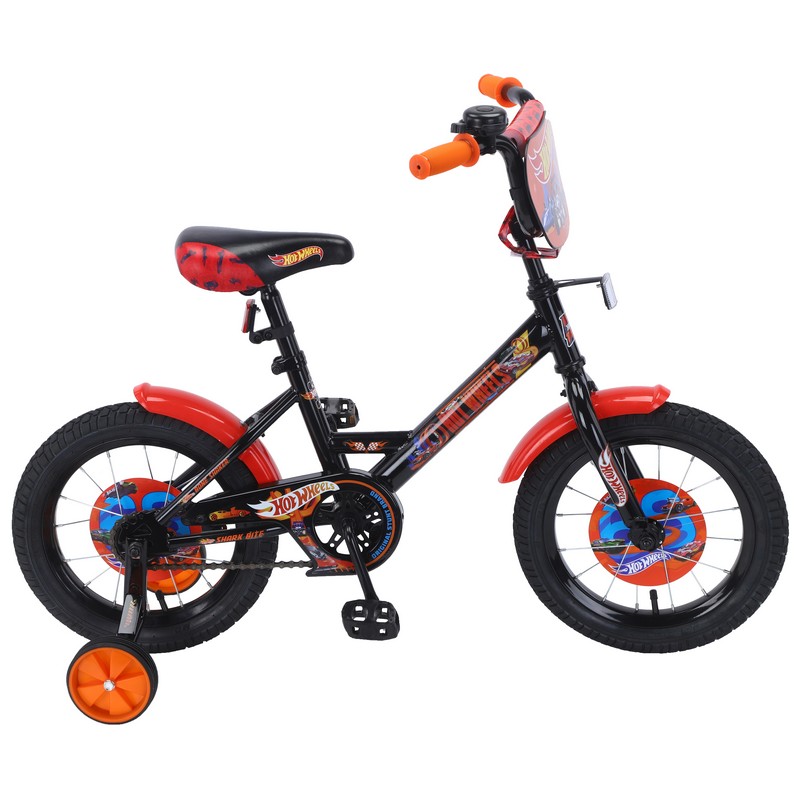 Велосипед 14 ST14092-GT детский Хот Вилс gw-тип звонок черный с красным - Самара 