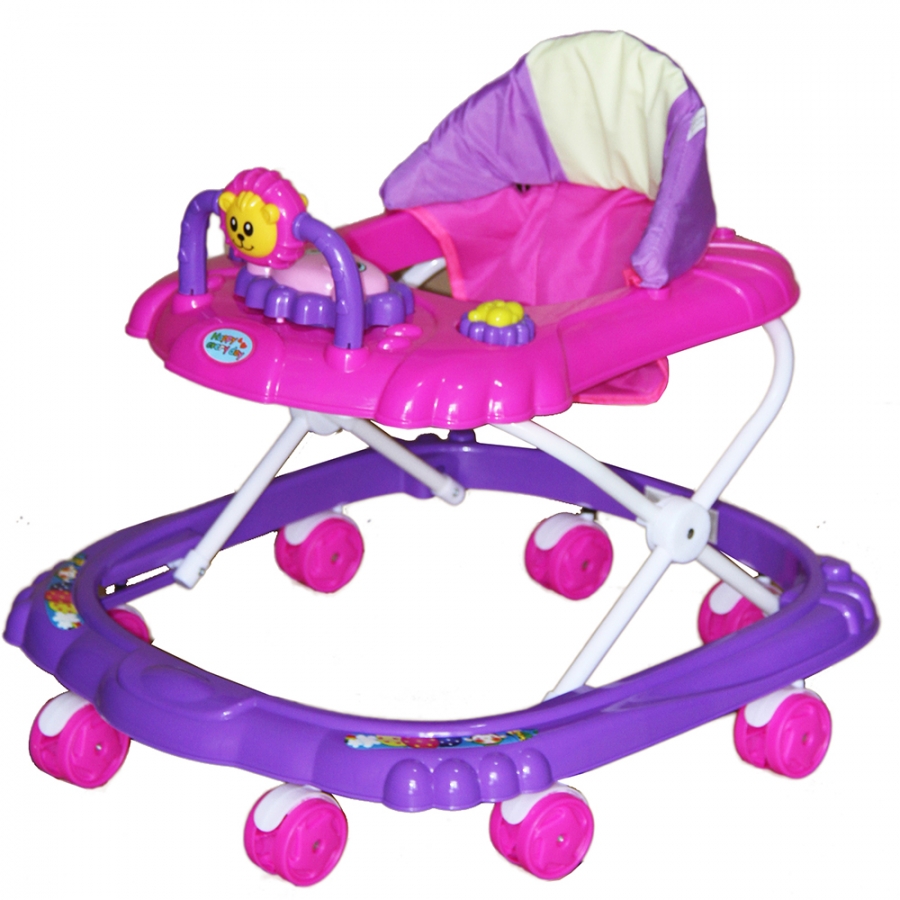 Ходунки "Мишка" SR101 8 колес с игрушками озвуч фиолетовый Bambola