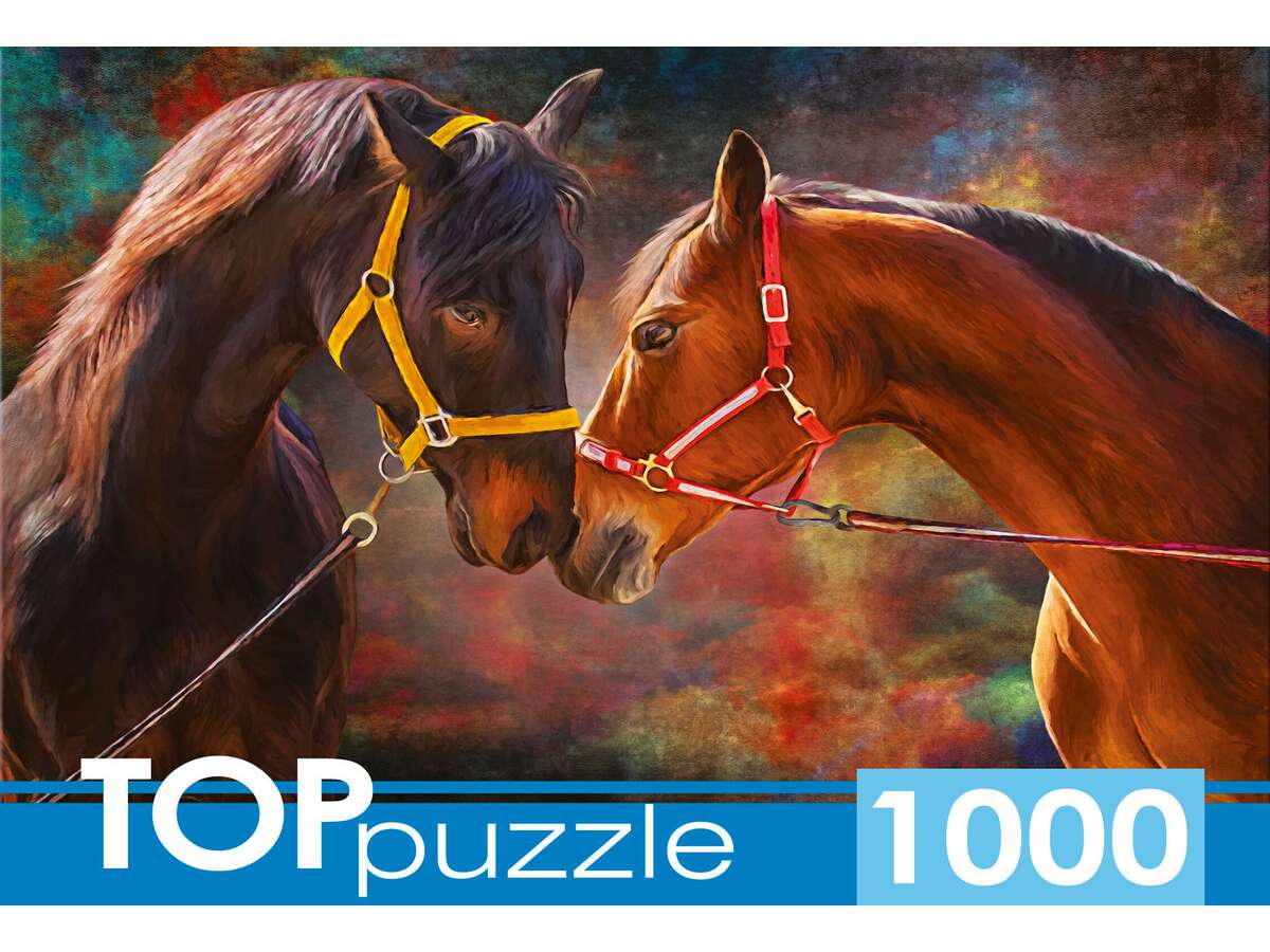 Пазлы 1000эл ШТТП1000-9855 влюбленные лошади Рыжий кот - Оренбург 