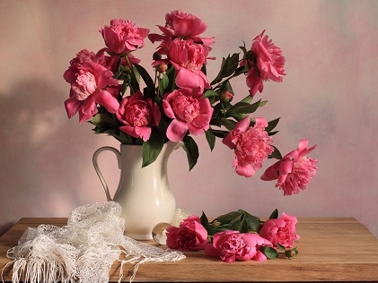 Алмазная мозаика Ярко-розовые цветы 30*40см WFC068 Рыжий кот - Ульяновск 
