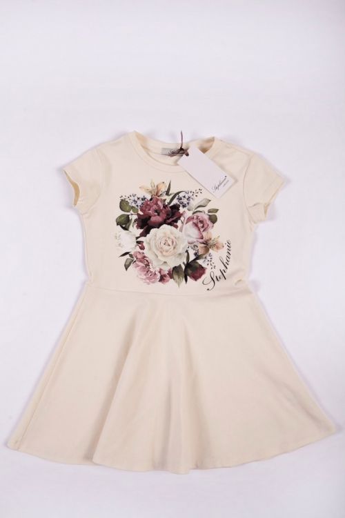 Платье МДТ-2 цвет:молочный отделка: розы р 98,104,110,116 - Ульяновск 