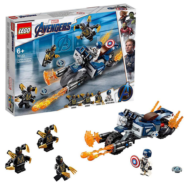 LEGO Super Heroes 76123 Конструктор ЛЕГО Супер Герои Капитан Америка: Атака Аутрайдеров