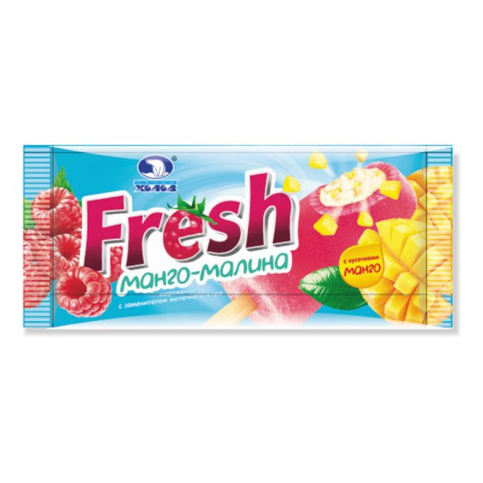 Мороженое Fresh Манго-Малина Эскимо с манговым наполн. в глазури со вкусом малины 70/2,8 - Елабуга 