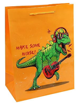 Пакет подарочный ППК-7450 Музыкальный динозавр 26х32х13см - Саранск 