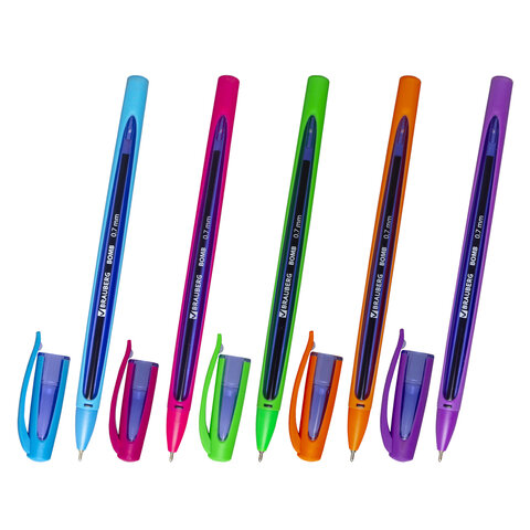 Ручка шариковая масляная 143346 синяя BOMB GT Color BRAUBERG - Челябинск 