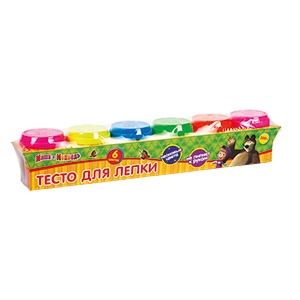 Тесто для лепки 650PD-N-MM неон 6шт*50гр "М и М" - Елабуга 