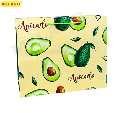 Пакет подарочный ПКП-1849 Плоды авокадо (XL) глянец Миленд - Пенза 