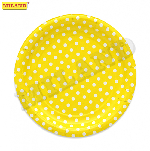 Тарелка ЕВ-5316 бумажная Yellow Pin Up 6шт 17см Миленд