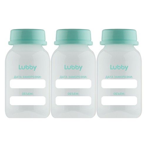Бутылочки-контейнеры 20618 для грудного молока 125мл LUBBY