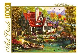 Пазл 1000эл "Красивый дом у пруда" ХАП1000-4446 Artpuzzle Рыжий кот - Оренбург 