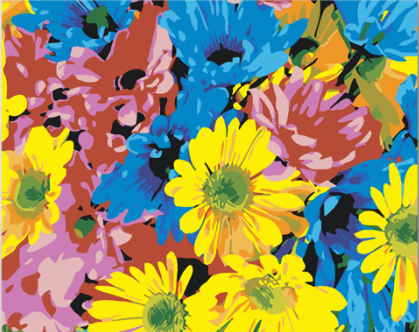 Картина Яркие цветы рисование по номерам 50*40см КН5040185 - Саранск 