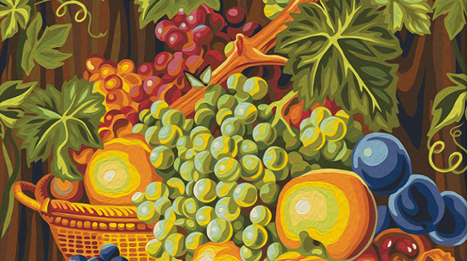 Картина "Сочный виноград" рисование по номерам 50*40см КН5040067 - Заинск 