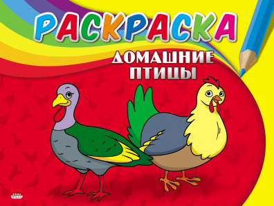 Раскраска Р-0311 А5 Домашние птицы 4л на скрепке проф-пресс - Нижний Новгород 