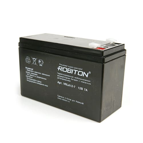 Аккумулятор Robiton VRLA 12V-7Ah Security SF1207 - Альметьевск 