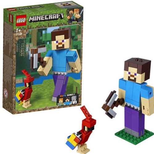 Lego 21148 Лего MINECRAFT Большие фигурки Minecraft, Стив с попугаем