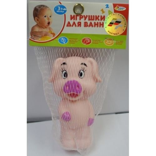 Игрушка для купания LXB303 "Свинка" 10см в сетке 253392 - Ижевск 