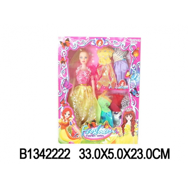 Кукла 6869 с набором одежды с аксессуарами в коробке