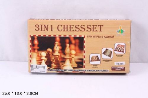 Игра 3в1 8803 шахматы+шашки+нарды F20913 в коробке