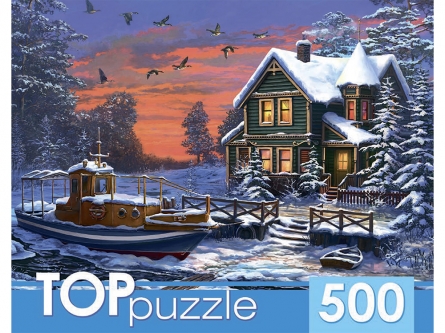 Пазл 500эл "Зимний пейзаж" ХТП500-6818 TOPpuzzle Рыжий кот - Чебоксары 