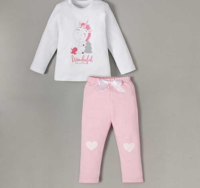Комплект джепмер и брюки Wonderful 4361401 р. 20 рост 98-104 цвет: белый/розовый - Елабуга 