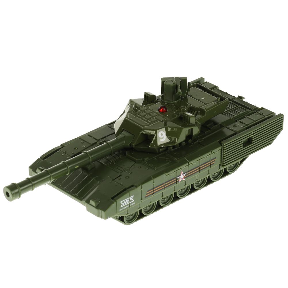 Машина ARMATA-12SL-GN Армата Танк-14 инерция металл свет звук 12см зеленый ТМ Технопарк 328807 - Томск 