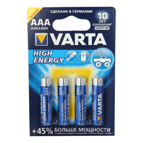 Батар VARTA HIGH ENERGY/Longlife Power поштучно LR03 BL4 - Уральск 