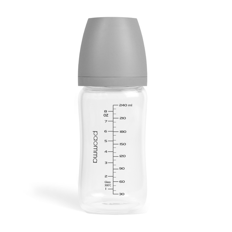 Стеклянная бутылочка GB215 Light Grey 240 мл Paomma - Бугульма 