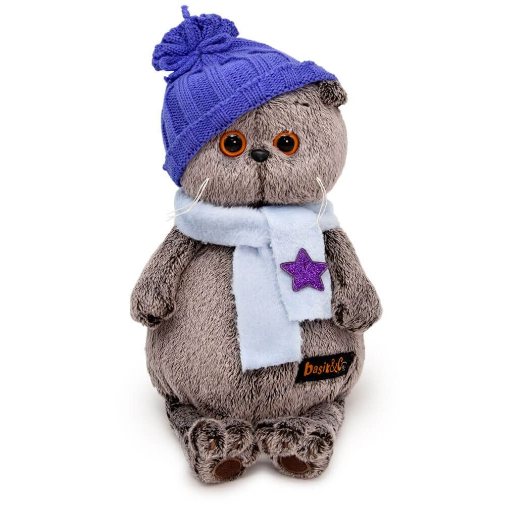 Мягкая игрушка Ks22-195 Басик в шапке и шарфе со звездочкой ТМ Budibasa - Заинск 