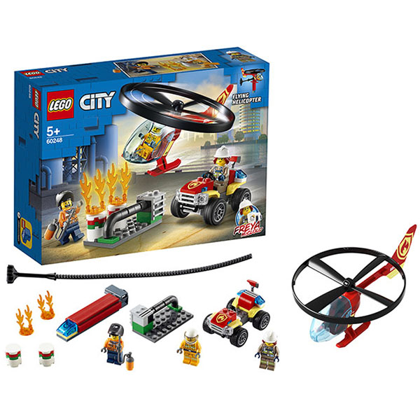LEGO City 60248 Конструктор ЛЕГО Город Пожарный спасательный вертолёт - Омск 