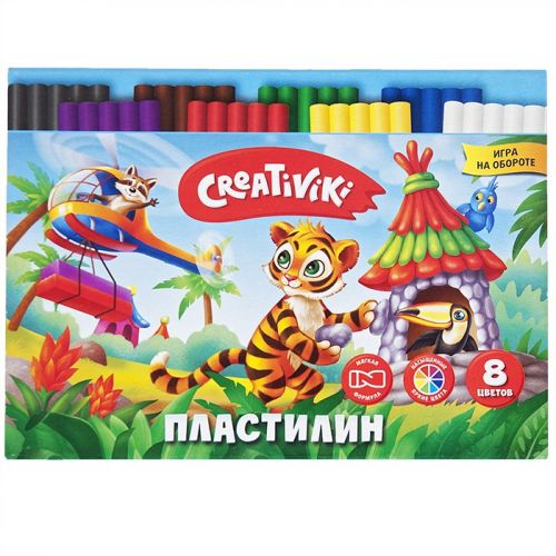 Пластилин 8цв ПЛ08КР Creativiki 120г - Набережные Челны 