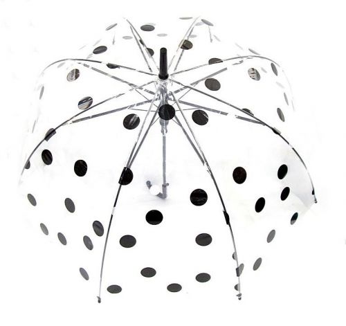 Зонт прозрачный, куполом, полуавтомат