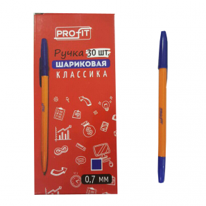 Ручка шариковая РШ-3160 синяя "Классика" желтый корпус 1/30 TM"Profit - Чебоксары 