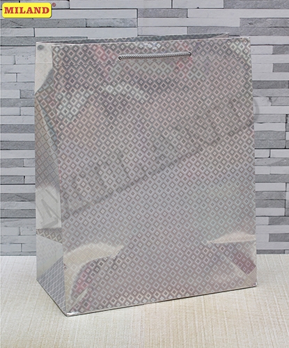 Пакет подарочный ПКП-0914 "Зеркальные квадраты" 26*32*8см ламинированный Миленд - Елабуга 