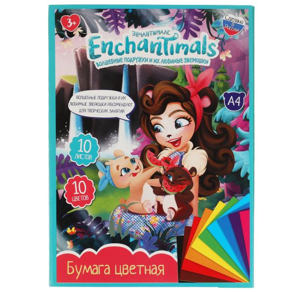 Бумага цветная CP10-55321-ENCH Энчентималс 10л 10цв А4 ТМ Умка - Ижевск 