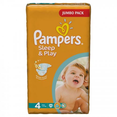 PAMPERS 40434/42660 Подгузники Sleep & Play Maxi (7-14 кг) Джамбо Упаковка 68 10% - Елабуга 