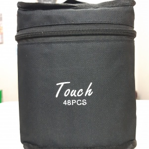 Набор скетчмаркеров 092-48 двусторонние 1,0-7,0 мм 48 цветов черный квадратной формы в сумке - Набережные Челны 
