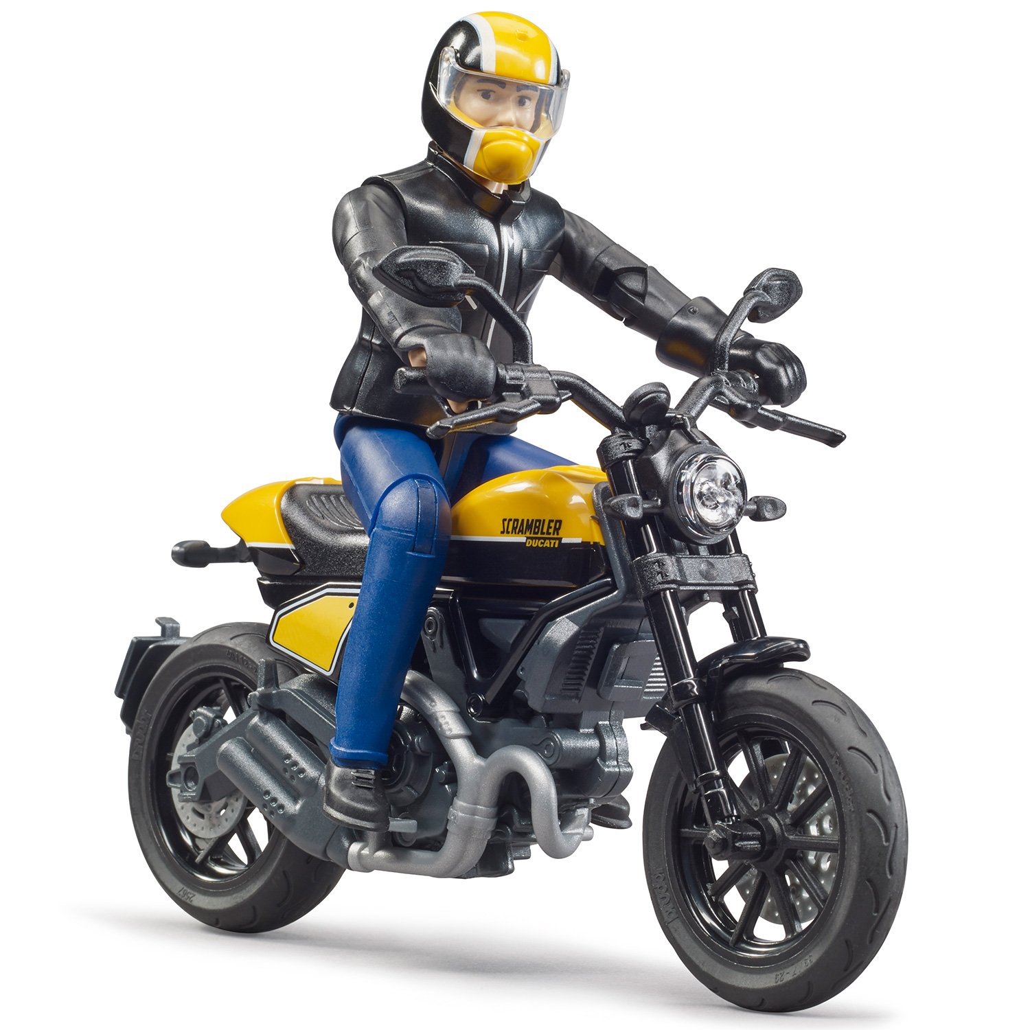 Bruder Мотоцикл 63-053 жёлтый Scrambler Ducati с мотоциклистом - Уральск 