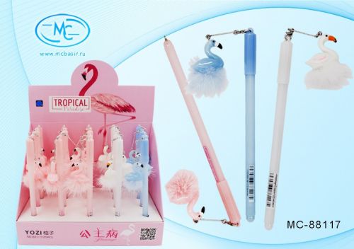 Ручка МС-88117 шариковая "Фламинго" с чернилами на масляной основе со съемным брелком - Чебоксары 