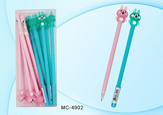 Ручка МС-4902 шариковая Зайчик цвет чернил-синий - Тамбов 