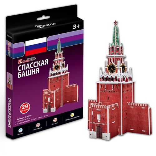 Игрушка Спасская башня S3035 (Россия) Cubic Fun - Москва 