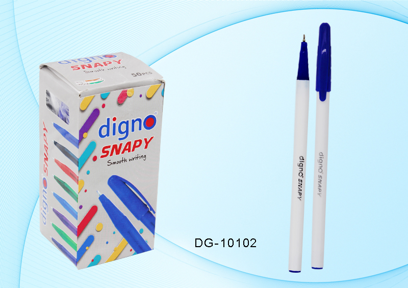 Ручка шариковая DG10102 синяя с чернилами на масляной основе DIGNO "SNAPY"